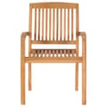 Miniatyrbilde 3 av 5: vidaXL Stablebare hagestoler 8 stk heltre teak