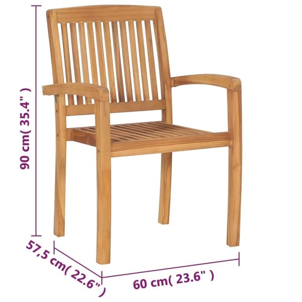 vidaXL Stablebare hagestoler 8 stk heltre teak