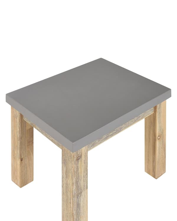 Taburetsæt 2 stk Grå Lyst Træ Fibercement Akacietræ 50x40 cm Industriel Moderne Design Sæt Taburet Fodskammel Skammel Fodstøtte Udendørs
