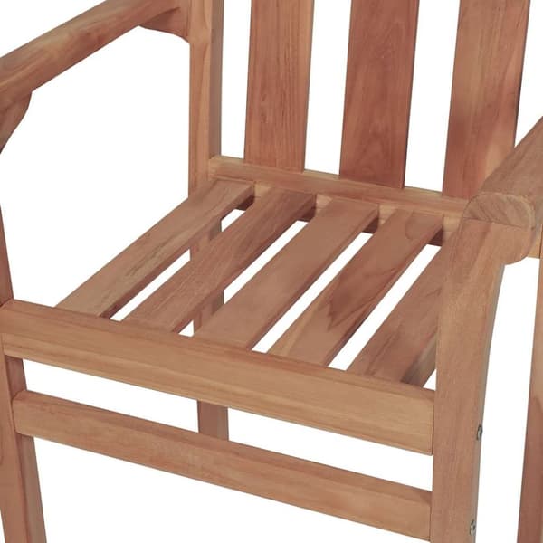 vidaXL Stapelbara trädgårdsstolar med dynor 8 st massiv teak