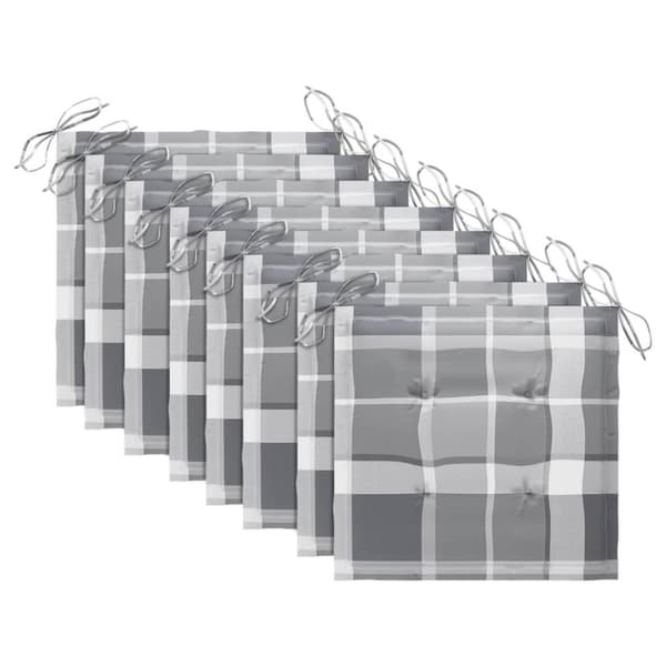vidaXL foldbare havestole 8 stk. med hynder massivt akacietræ