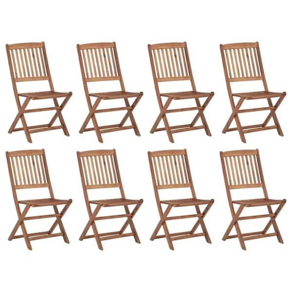 vidaXL Klappstoler 8 stk heltre akasie