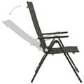 Miniatyrbillede 6 af 9: vidaXL foldbare havestole 2 stk. textilene og aluminium sort