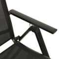 Miniatyrbillede 7 af 9: vidaXL foldbare havestole 2 stk. textilene og aluminium sort