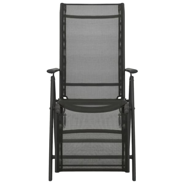 vidaXL positionsstole 2 stk. textilene og aluminium sort