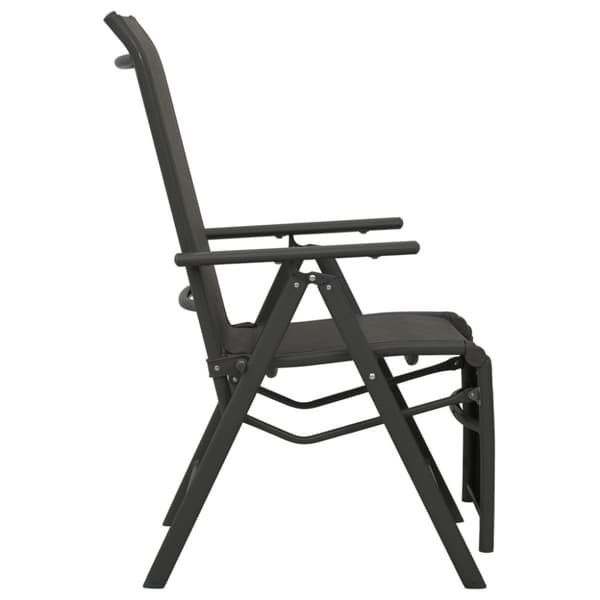 vidaXL positionsstole 2 stk. textilene og aluminium sort