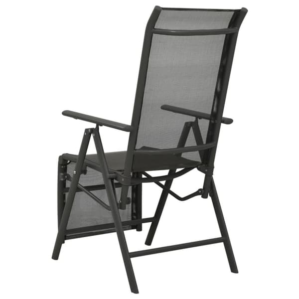 vidaXL positionsstole 2 stk. textilene og aluminium sort