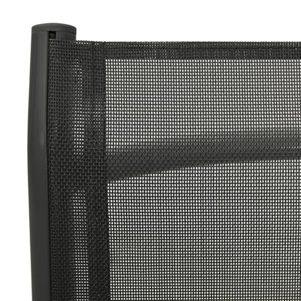 vidaXL positionsstole 2 stk. textilene og aluminium sort