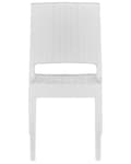 Miniatyrbild 4 av 8: Trädgård 2 st Matstol Vit Syntetiskt Material Stabelbar Minimalistisk