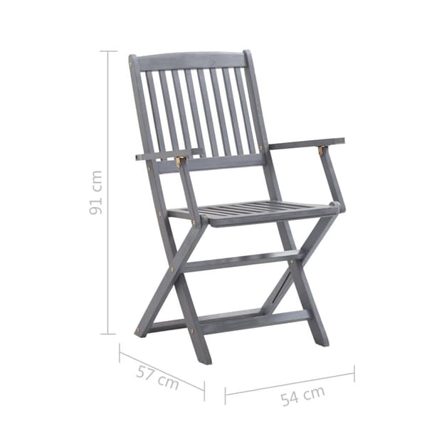 vidaXL Klappstoler 8 stk heltre akasie