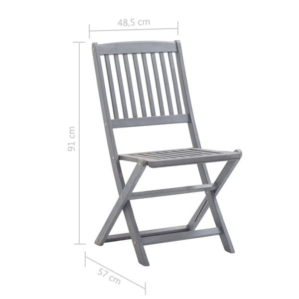 vidaXL Klappstoler 8 stk heltre akasie