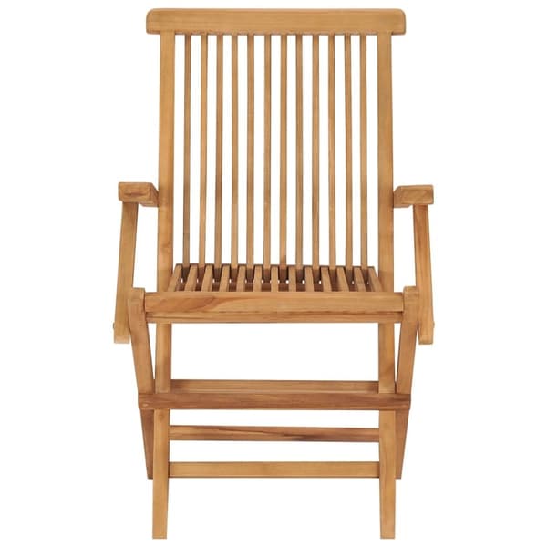 vidaXL Hopfällbara trädgårdsstolar 3 st massiv teak