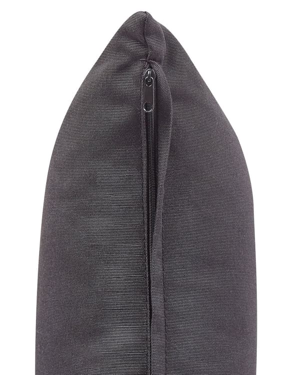 Havestole Sort Metalstel og Lyst Træplast Sæt 83 x 65 x 60 cm Flet Stole Udendørs med Armlæn Moderne Bløde Hynder Aftagelige Betræk Tilbehør