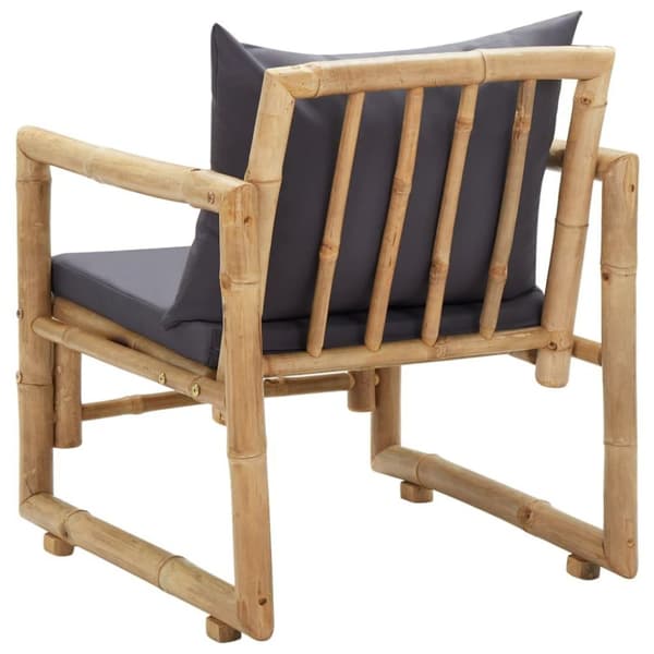 vidaXL havestole 2 stk. med hynder bambus