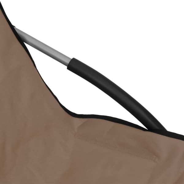 vidaXL Hopfällbara strandstolar 2 st taupe tyg