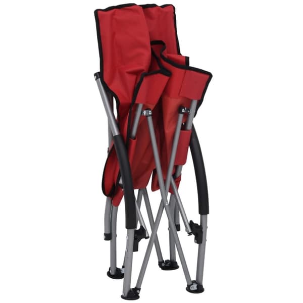 vidaXL foldbare strandstole 2 stk. stof rød