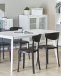 Pikkukuva 4 / 10: Tuoli musta 42 x 80 x 40 cm muovi pinottava 4 kpl säänkestävä sisälle ulos moderni