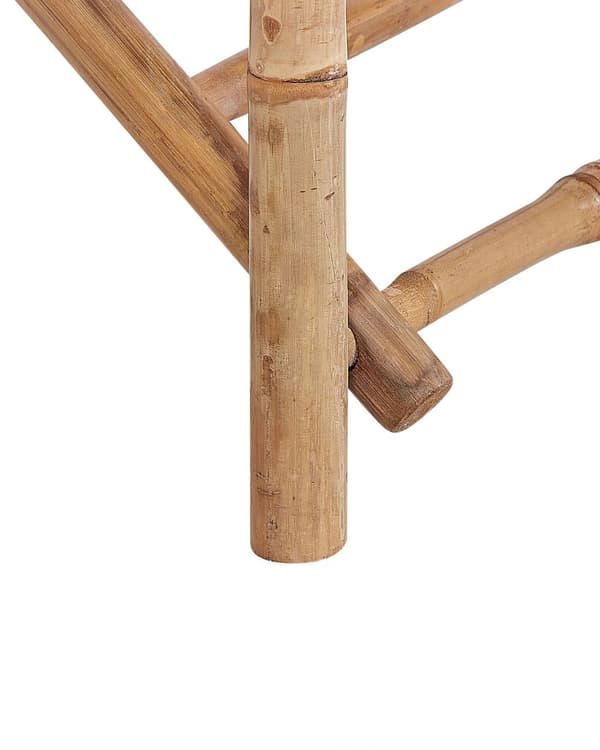 Instruktørstole Hvid Polyester Lyst Bambustræ Sæt 2 stk Udendørs Sammenklappelige Klapstole til Terrasse Have Design Foldbar Havestole Dekor