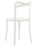 Miniatyrbillede 6 af 10: Plast Havestol Hvid Polypropylen Sæt 80x40 x 34 Letvægts Spisestuestol Stabelbar Indendørs Udendørs Retro Design Terrasse Altan Minimalistisk