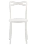 Miniatyrbillede 7 af 10: Plast Havestol Hvid Polypropylen Sæt 80x40 x 34 Letvægts Spisestuestol Stabelbar Indendørs Udendørs Retro Design Terrasse Altan Minimalistisk