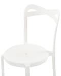 Miniatyrbillede 8 af 10: Plast Havestol Hvid Polypropylen Sæt 80x40 x 34 Letvægts Spisestuestol Stabelbar Indendørs Udendørs Retro Design Terrasse Altan Minimalistisk