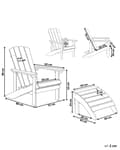 Miniatyrbillede 3 af 11: Dækstol Lysegrå Plastik Rustfrit Stål 88 x 88 x 75 cm Tilbehør Have Fodskammel til Altan Terrasse Indretning Skandinavisk Udendørs Retro Stil