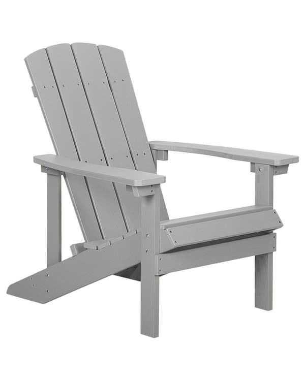 Dækstol Lysegrå Plastik Rustfrit Stål 88 x 88 x 75 cm Tilbehør Have Fodskammel til Altan Terrasse Indretning Skandinavisk Udendørs Retro Stil