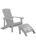 Miniatyrbillede 1 af 11: Dækstol Lysegrå Plastik Rustfrit Stål 88 x 88 x 75 cm Tilbehør Have Fodskammel til Altan Terrasse Indretning Skandinavisk Udendørs Retro Stil