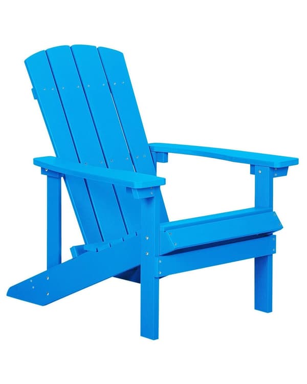 Dækstol Blå Plastik og Rustfrit Stål 88 x 88 x 75 cm Tilbehør Have Fodskammel til Altan Terrasse Indretning Skandinavisk Udendørs Retro Stil
