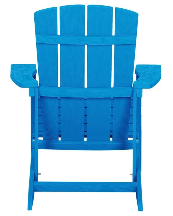 Dækstol Blå Plastik og Rustfrit Stål 88 x 88 x 75 cm Tilbehør Have Fodskammel til Altan Terrasse Indretning Skandinavisk Udendørs Retro Stil