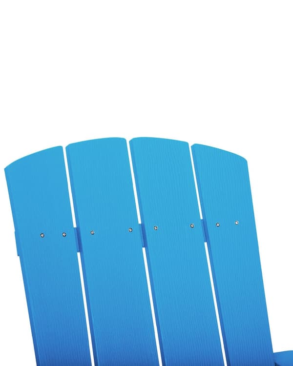 Dækstol Blå Plastik og Rustfrit Stål 88 x 88 x 75 cm Tilbehør Have Fodskammel til Altan Terrasse Indretning Skandinavisk Udendørs Retro Stil
