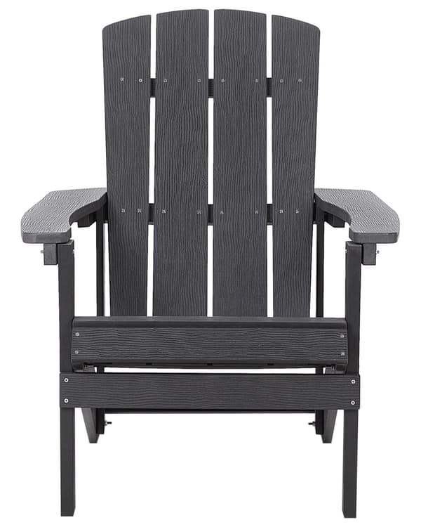 Dækstol Mørkegrå Plastik og Rustfrit Stål 88 x 88 x 75 cm Tilbehør Have Fodskammel til Terrasse Indretning Skandinavisk Udendørs Retro Stil