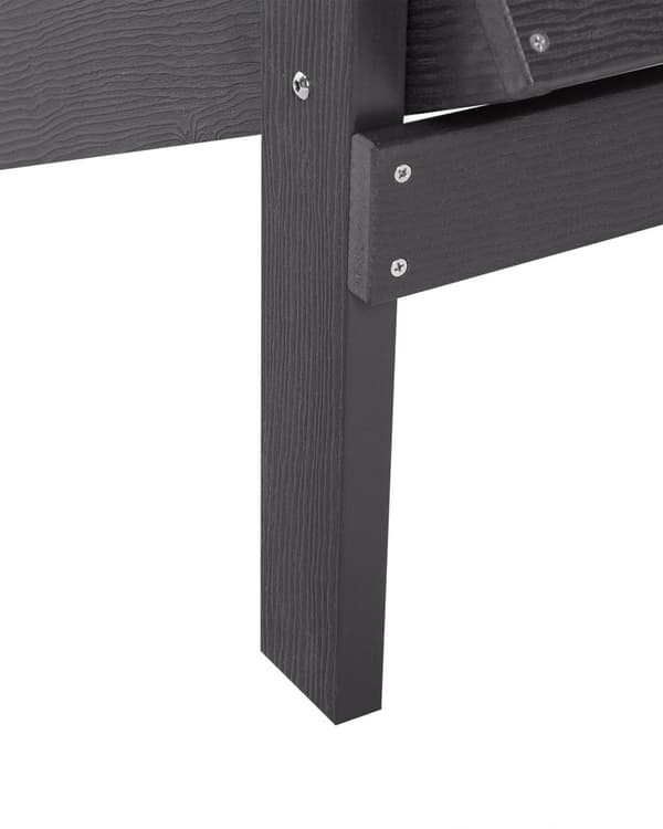 Dækstol Mørkegrå Plastik og Rustfrit Stål 88 x 88 x 75 cm Tilbehør Have Fodskammel til Terrasse Indretning Skandinavisk Udendørs Retro Stil