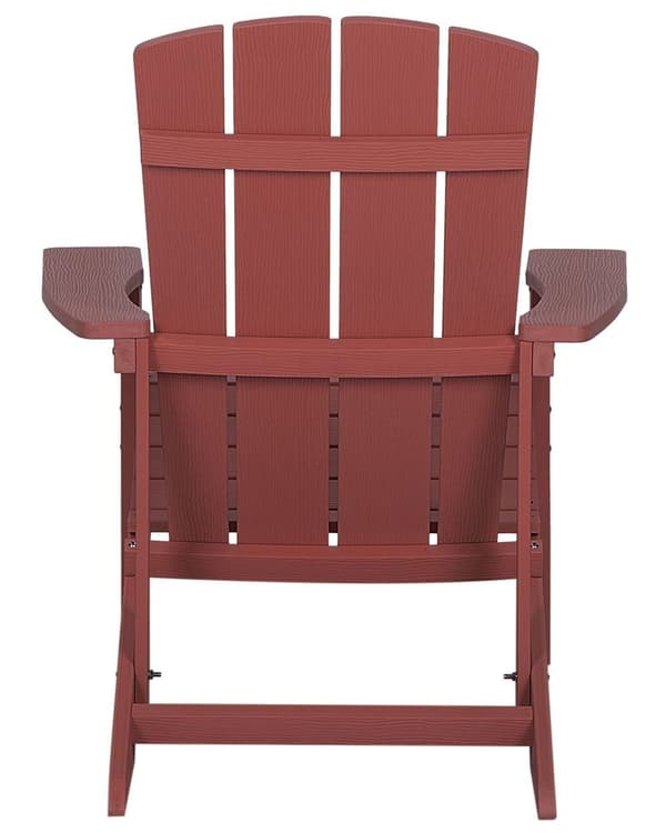 Dækstol Rød Plastik og Rustfrit Stål 88 x 88 x 75 cm Tilbehør Have Fodskammel til Altan Terrasse Indretning Skandinavisk Udendørs Retro Stil