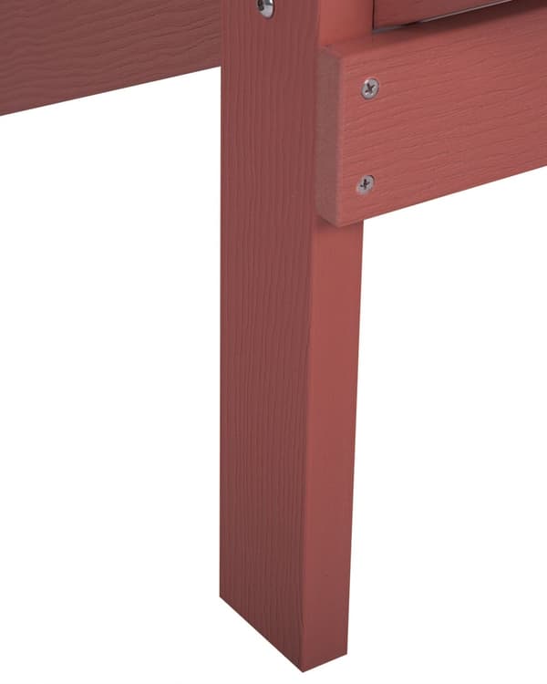 Dækstol Rød Plastik og Rustfrit Stål 88 x 88 x 75 cm Tilbehør Have Fodskammel til Altan Terrasse Indretning Skandinavisk Udendørs Retro Stil