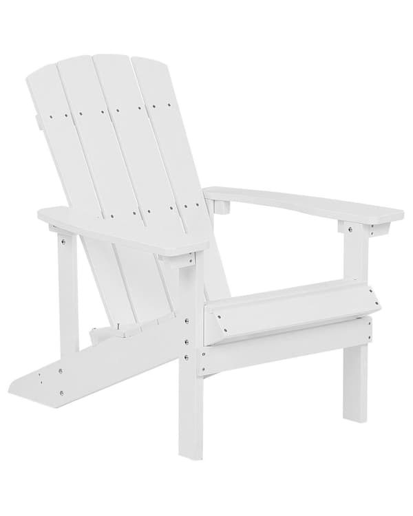 Dækstol Hvid Plastik og Rustfrit Stål 88 x 88 x 75 cm Tilbehør Have Fodskammel til Altan Terrasse Indretning Skandinavisk Udendørs Retro Stil