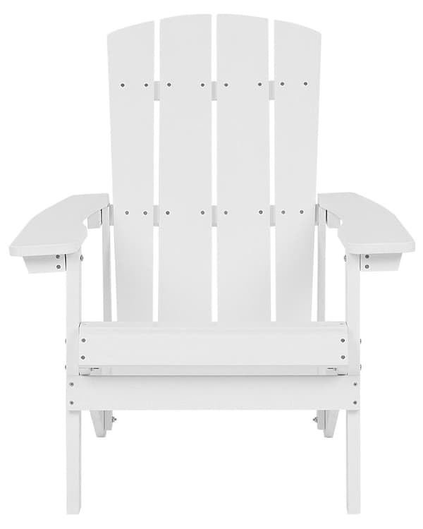 Dækstol Hvid Plastik og Rustfrit Stål 88 x 88 x 75 cm Tilbehør Have Fodskammel til Altan Terrasse Indretning Skandinavisk Udendørs Retro Stil
