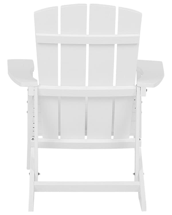 Dækstol Hvid Plastik og Rustfrit Stål 88 x 88 x 75 cm Tilbehør Have Fodskammel til Altan Terrasse Indretning Skandinavisk Udendørs Retro Stil