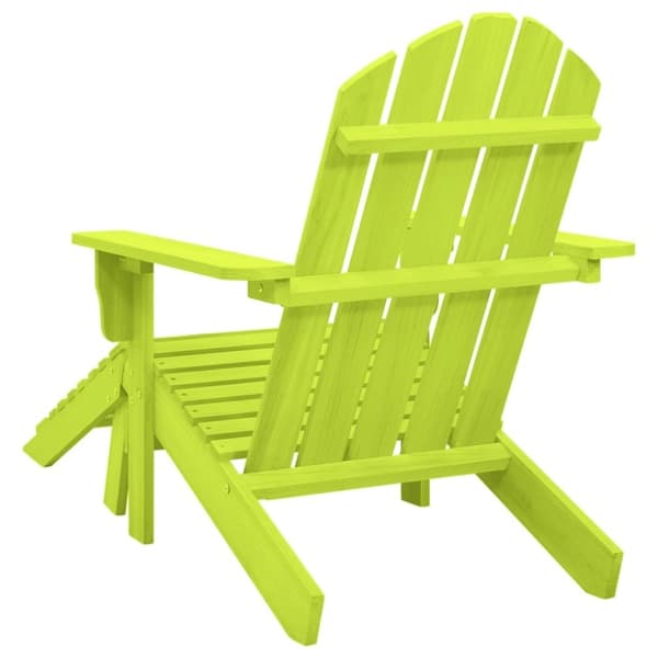 vidaXL Adirondack hagestol med ottoman heltre gran grønn