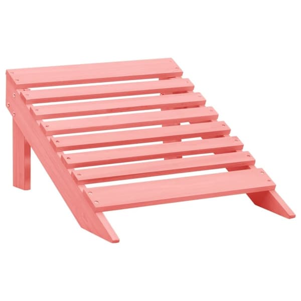vidaXL Adirondack hagestol med ottoman heltre gran rosa