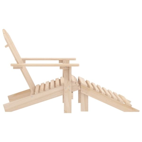 vidaXL Adirondack hagestol med ottoman heltre gran