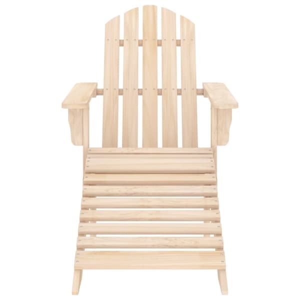 vidaXL Adirondack hagestol med ottoman heltre gran