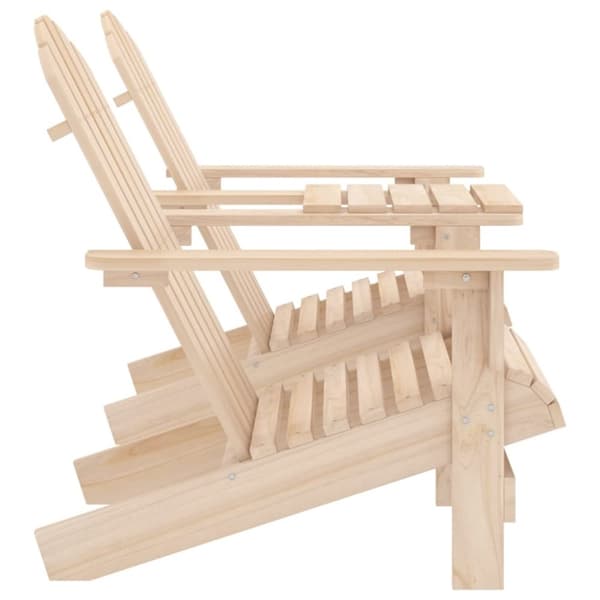 vidaXL Adirondack hagestoler med tebord heltre gran