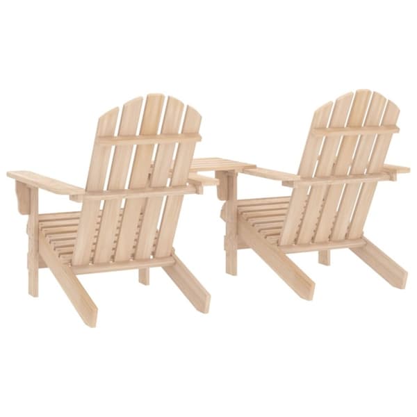 vidaXL Adirondack hagestoler med tebord heltre gran