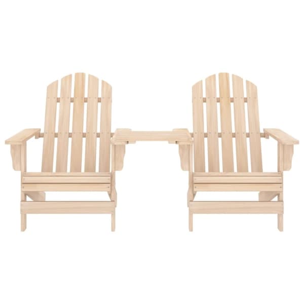 vidaXL Adirondack hagestoler med tebord heltre gran