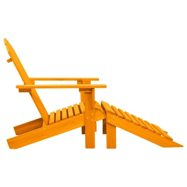 vidaXL Adirondack-havestol med fodstøtte massivt grantræ orange