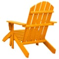 Miniatyrbillede 4 af 8: vidaXL Adirondack-havestol med fodstøtte massivt grantræ orange