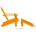 Miniatyrbillede 5 af 8: vidaXL Adirondack-havestol med fodstøtte massivt grantræ orange