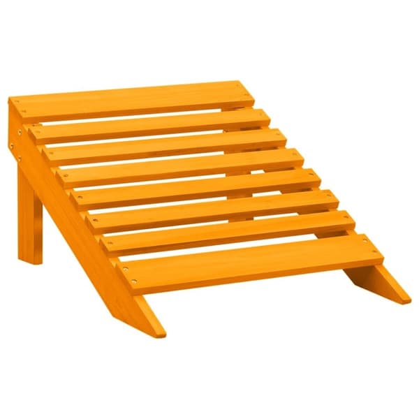 vidaXL Adirondack-havestol med fodstøtte massivt grantræ orange