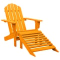 Miniatyrbillede 1 af 8: vidaXL Adirondack-havestol med fodstøtte massivt grantræ orange